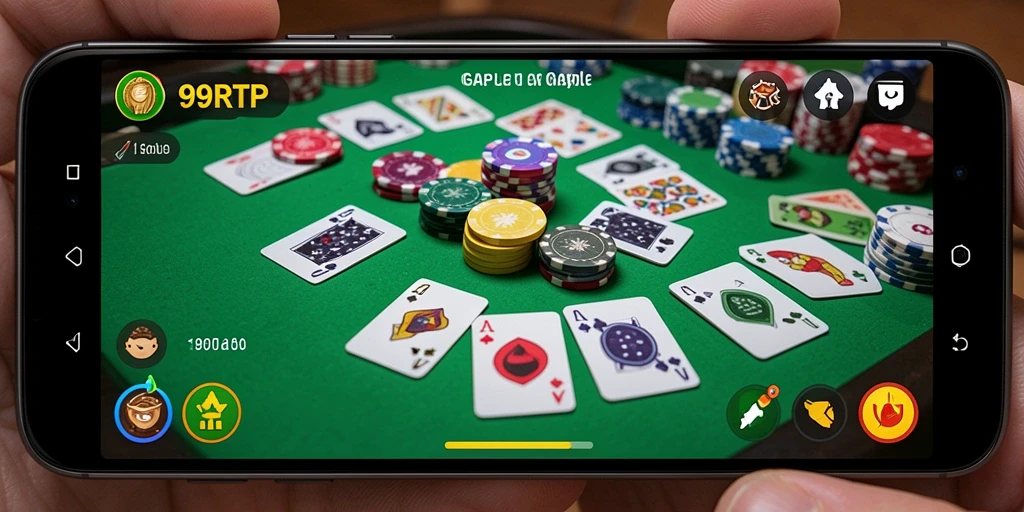 Menampilkan gameplay seru dari permainan Gaple di 99RTP.