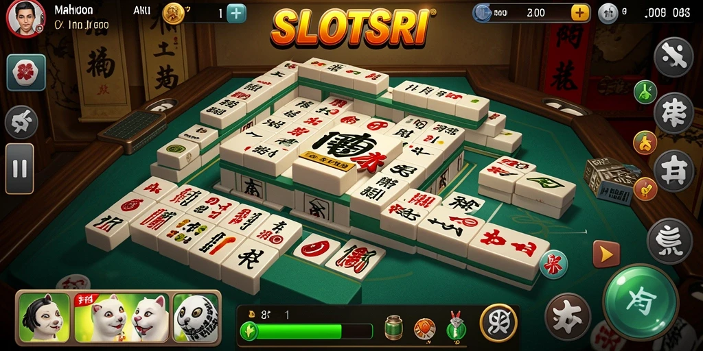 Tampilan utama SLOTSRI dengan gameplay Mahjong yang memukau.