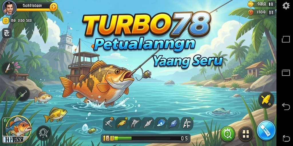 Screenshot gameplay TURBO78 yang menunjukkan suasana memancing yang luar biasa.