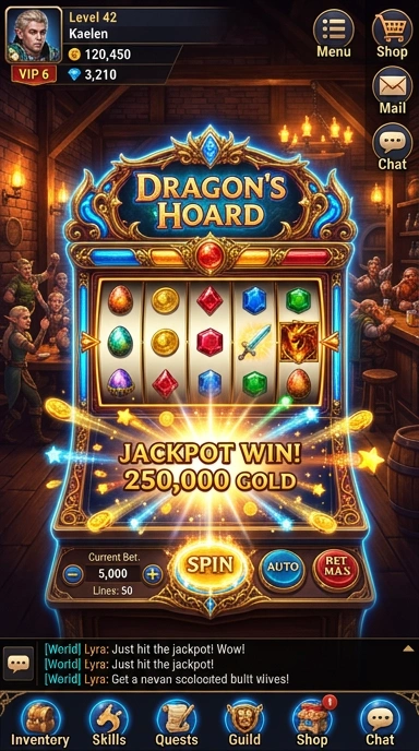 Screenshot aplikasi rpgame menampilkan antarmuka pengguna yang sederhana.